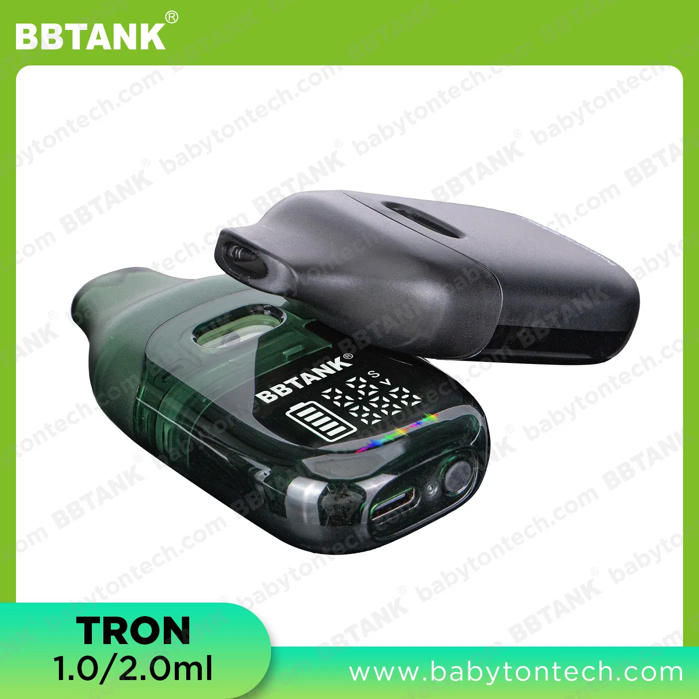 Hot Selling Us Canada Bbtank Aio Metal Free Vape Tron PRO 1 Gram 2 Gram Smart Display Disposable Empty Vape