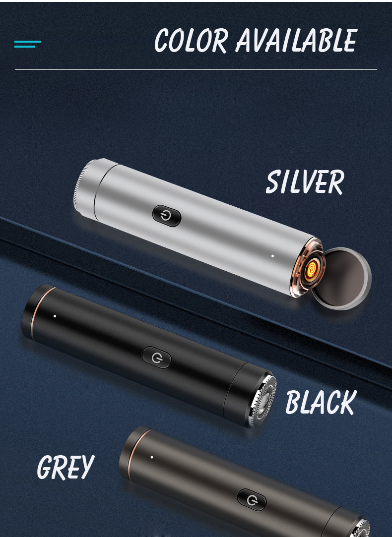 Creative 2-in-1 USB Rechargeable Double Arc Electronic Cigarette Lighter and Shaver Multifunctional Consumer Electronics