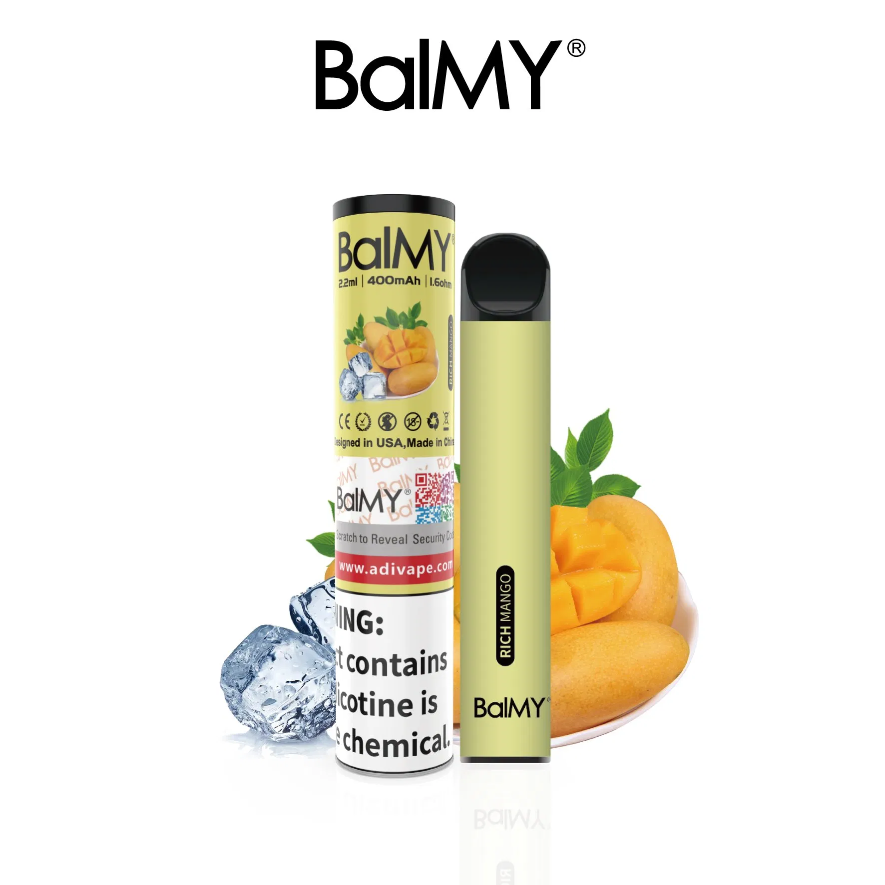 Balmy 500 Puffs Disposable Vape Without Liquid Also Can Customize Zero Nicotine Vape Pod
