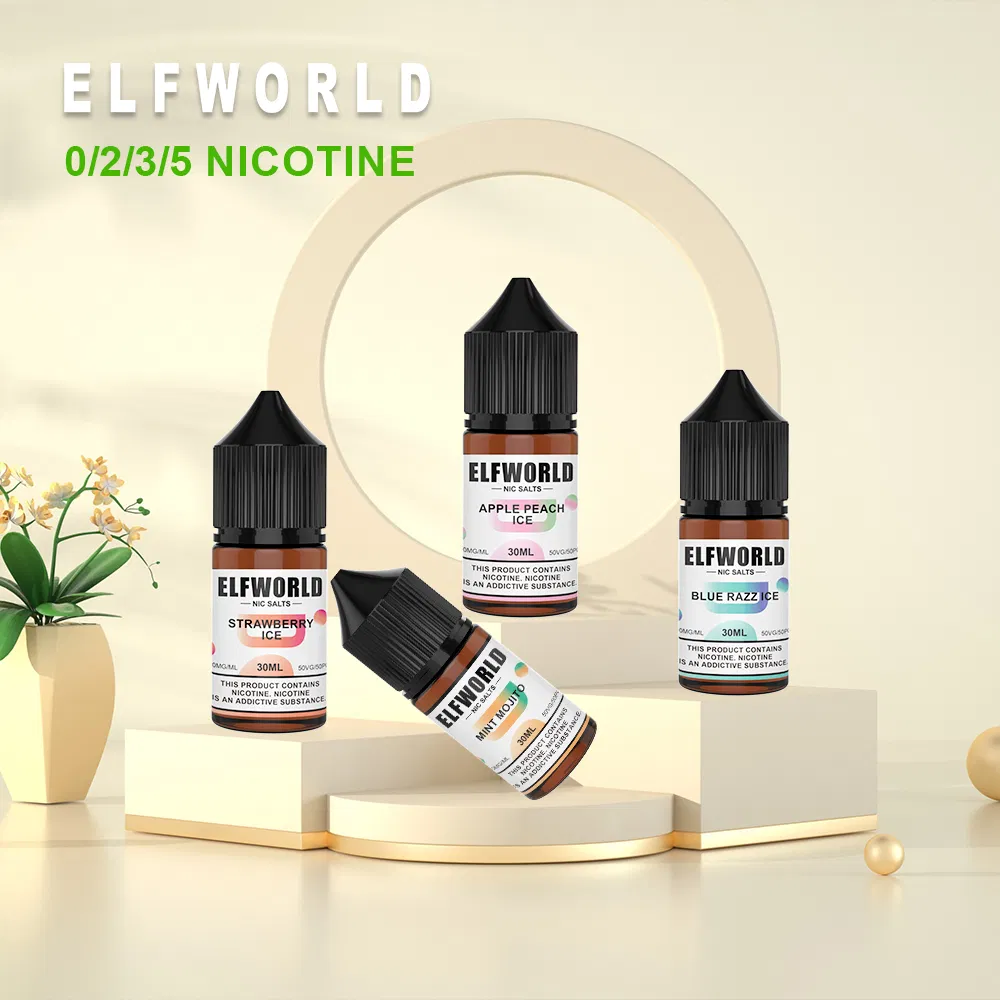 EU Warehouse Elfworld 30ml E Liquid 5% Nicotine Salt Disposable Vape Juice 50mg Oil Bottle