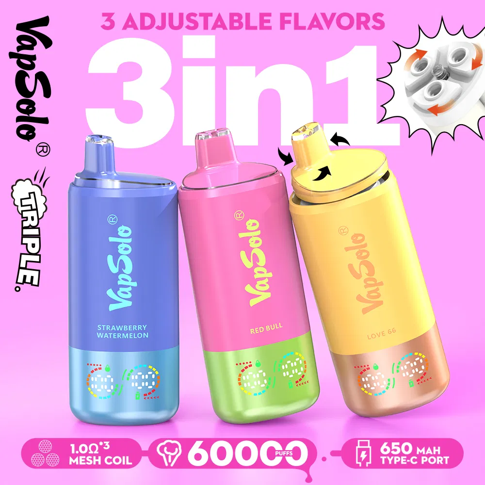 Vapsolo Triple Flavor Smart Disposable Vape Detail 5