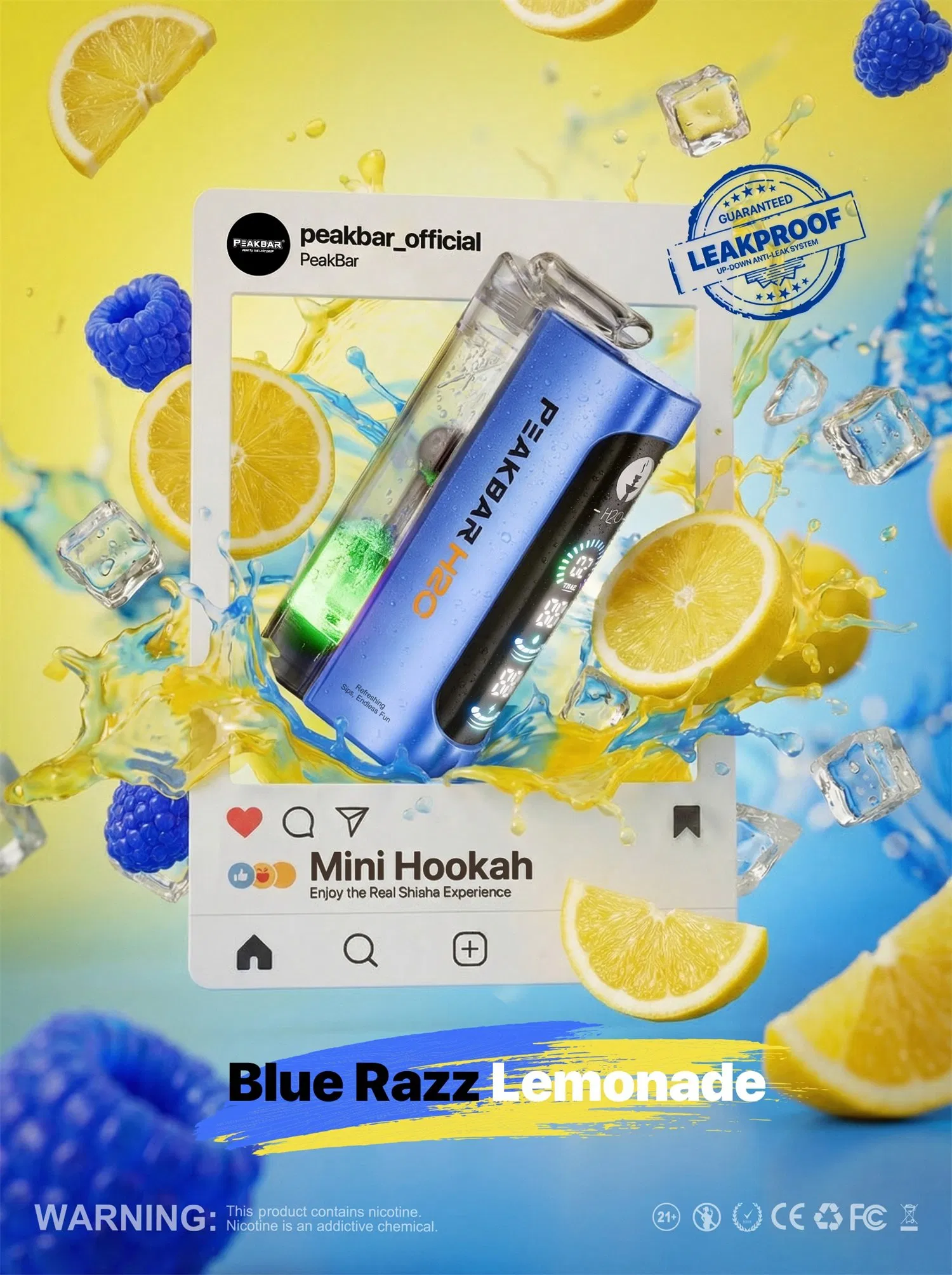 Peakbar 40000 Puffs Rechargeable Disposable Vape Rich Shisha Flavors 20ml E-Liquid Dual Mesh Coil Big Cloud Vapor for Wholesale