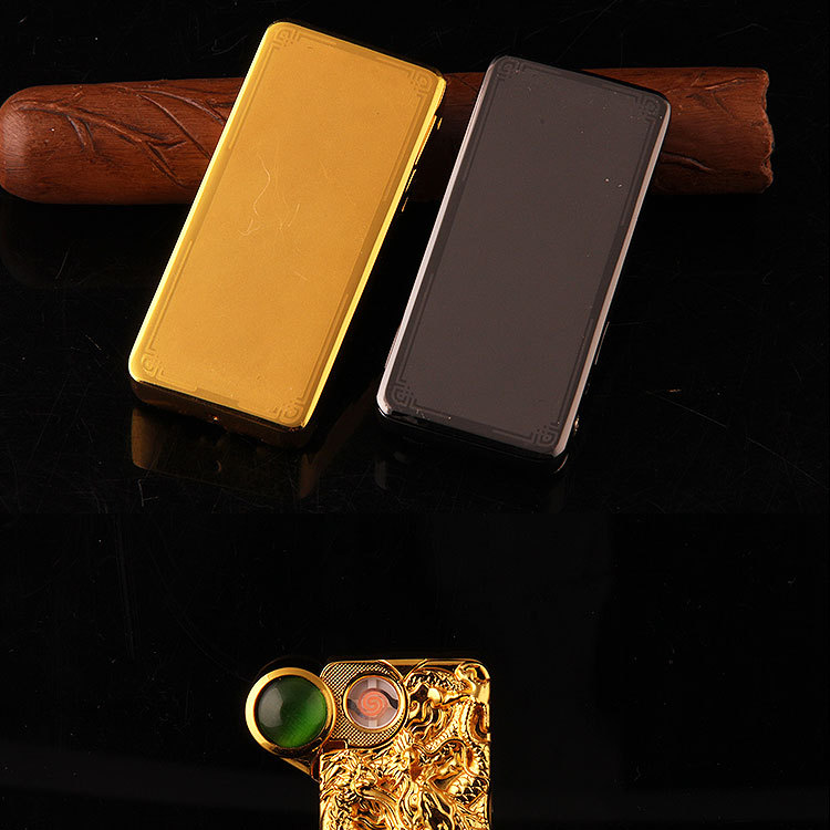 USB Electronic Cigarette Metal Lighter USB Rechargeable Smoke No Gas Gift