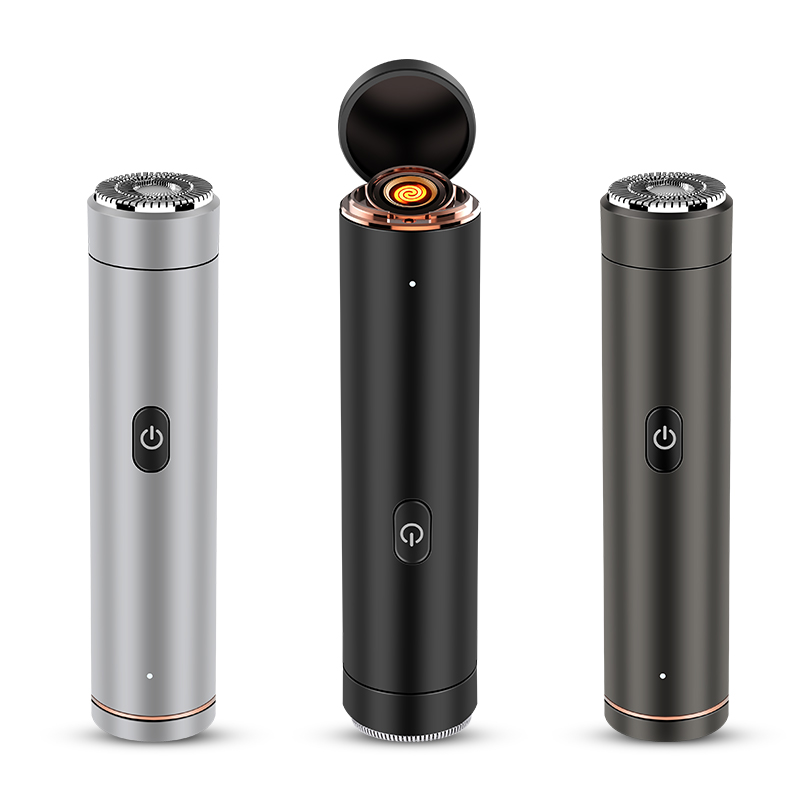 Creative 2-in-1 USB Rechargeable Double Arc Electronic Cigarette Lighter and Shaver Multifunctional Consumer Electronics