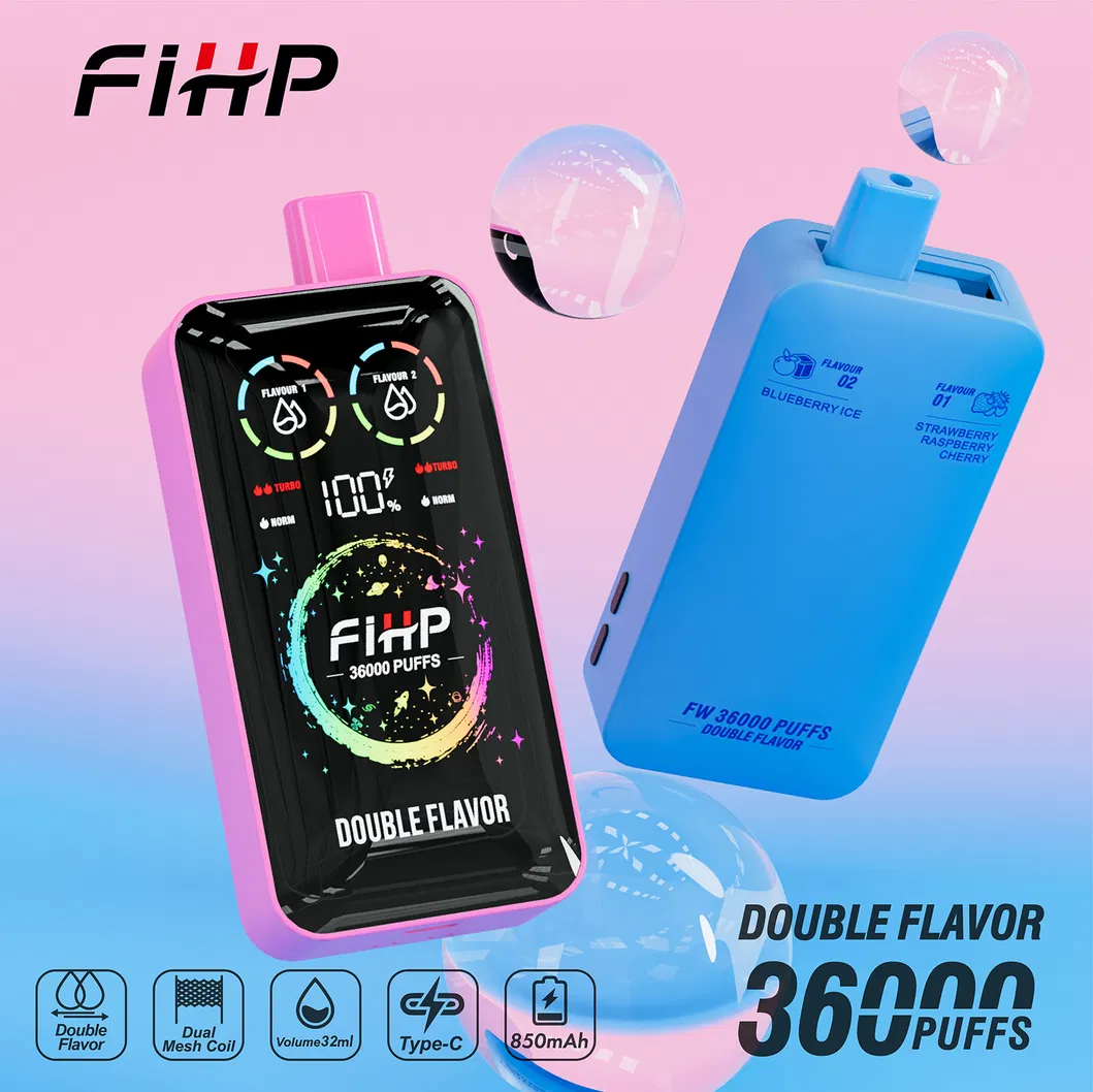 Wholesale Disposable E-Cigarettes 2 in 1 Flavor Fihp 36000 36K Puffs Vape with Large Smart Display