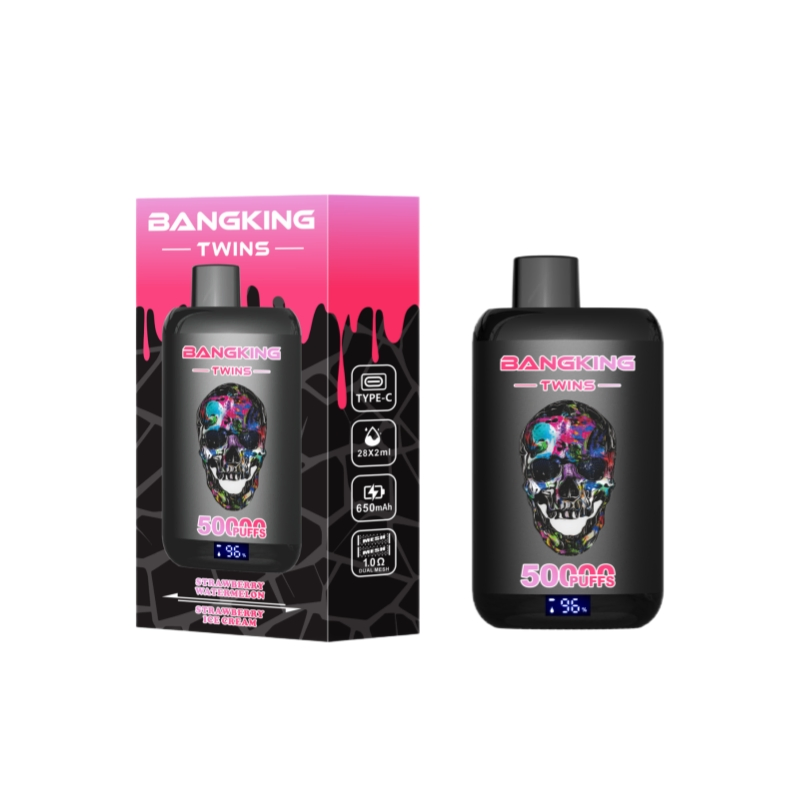 Wholesale Bang King Twins 50000 Puffs Dual Flavors Vaper Electronic Cigarette 50K Puff Vape Mini Hookah 50K Puff Disposable Vape EU Warehouse Vape Factory 30000