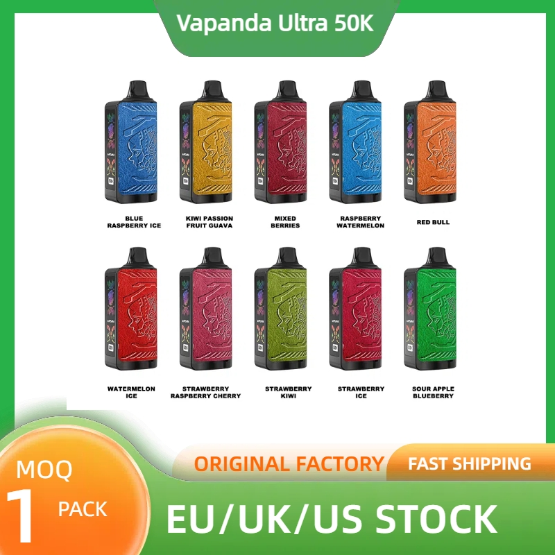 EU Warehouse Wholesale Vape Vapanda Triple Double Flavors 40K 50K 60K Puffs 3 in 1 E Hookah Charger Puff Bar 4 in 1 Mini Electronic E Cigarette Disposable Vape