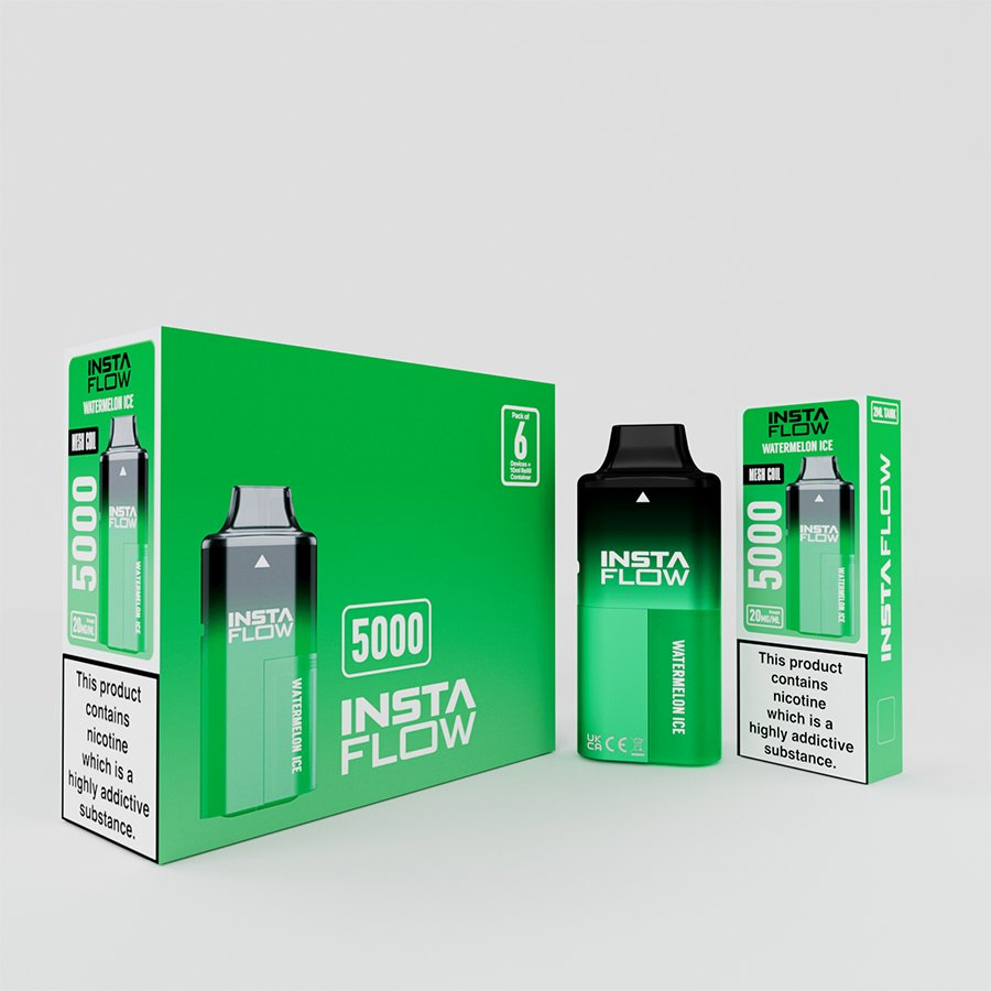 Insta Flow 5000 Puffs Prefilled 10ml Pod System Vape Kit Wholesale Airflow Adjustable E Cigarette Disposable Vaping Device