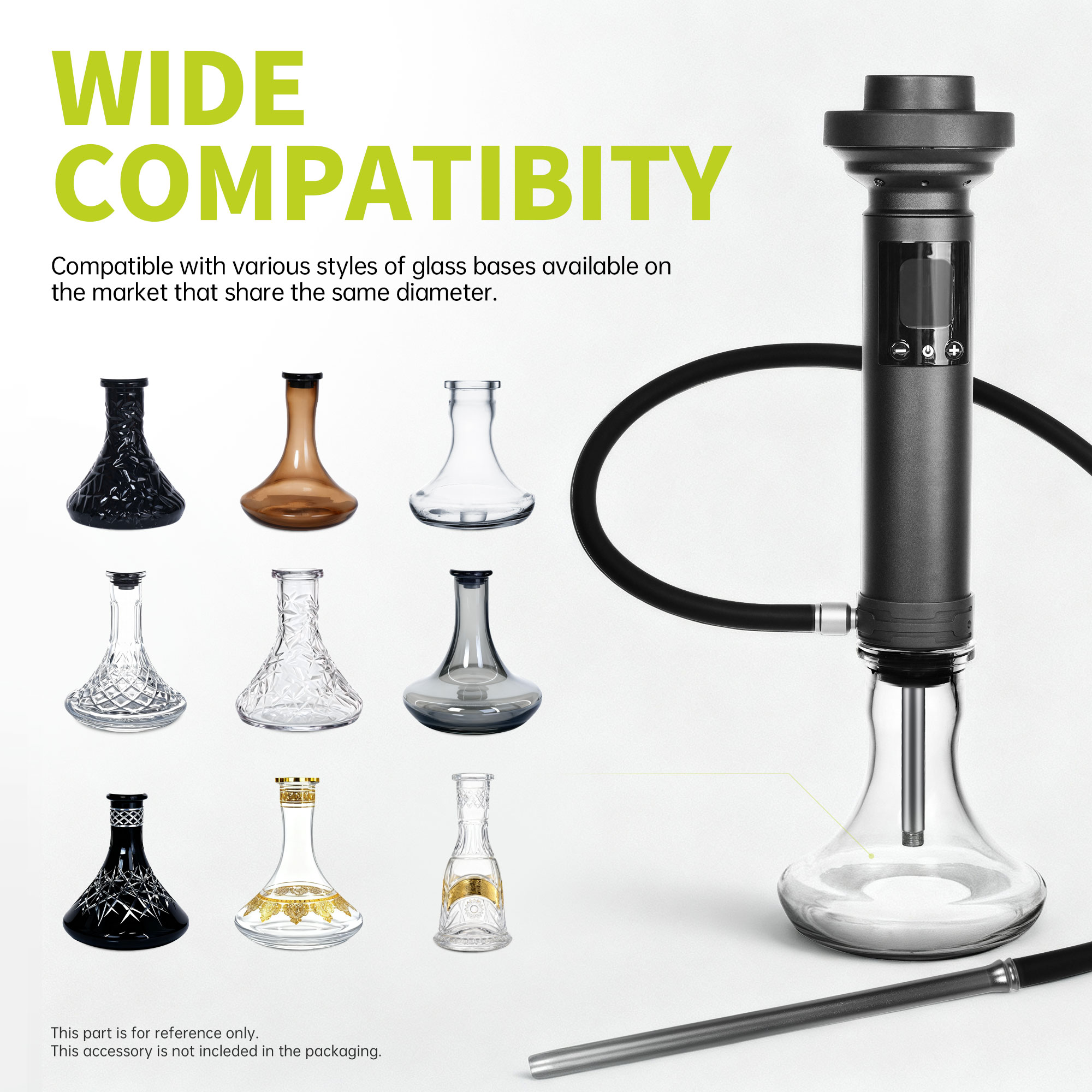 2026 Factory Wholesale Luxury Electric Hookah Shisha Rechargeable All-aluminum Body Portable E-hookah Smoking Accessories
