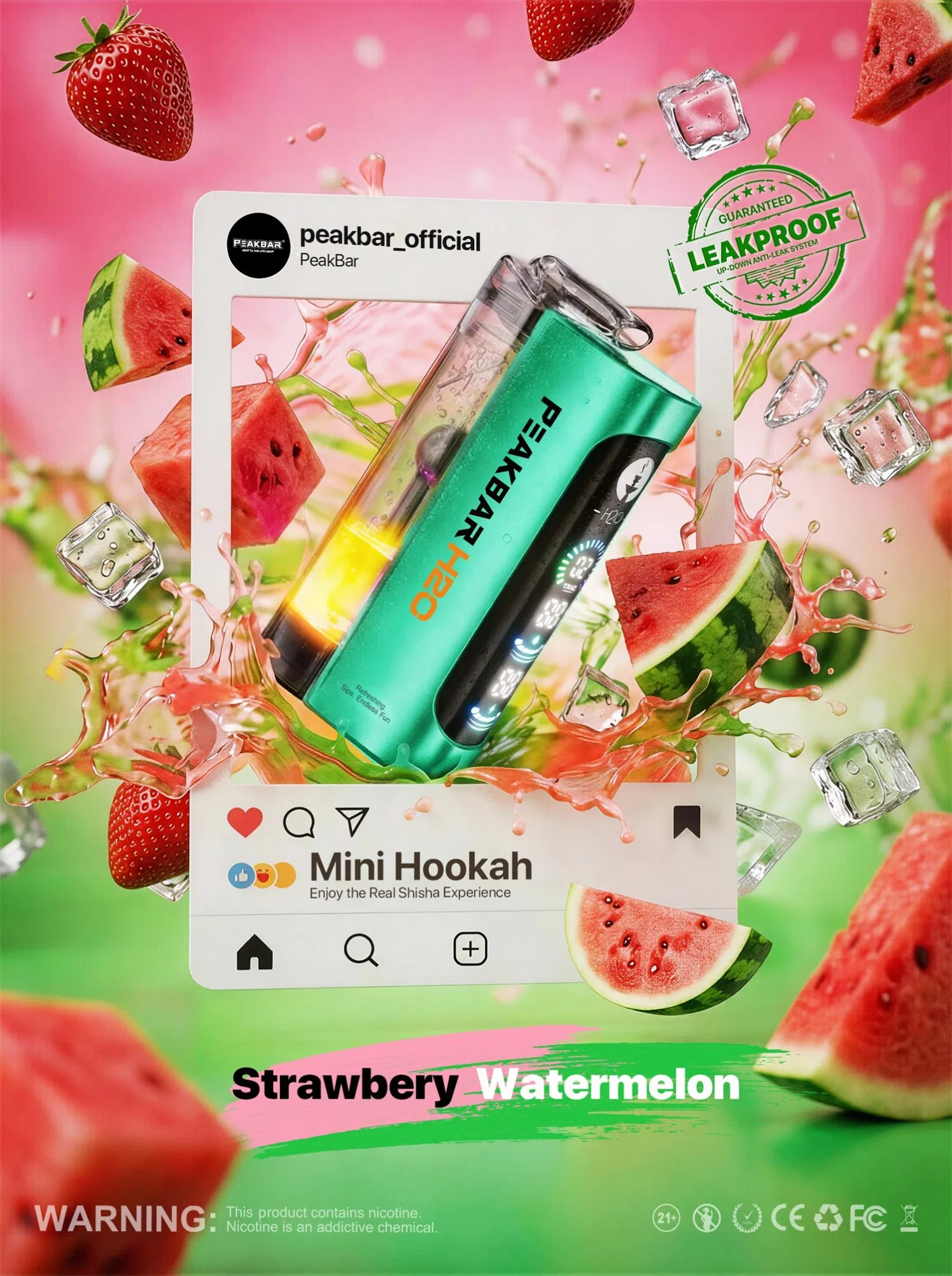Peakbar 40000 Puffs Rechargeable Disposable Vape Rich Shisha Flavors 20ml E-Liquid Dual Mesh Coil Big Cloud Vapor for Wholesale