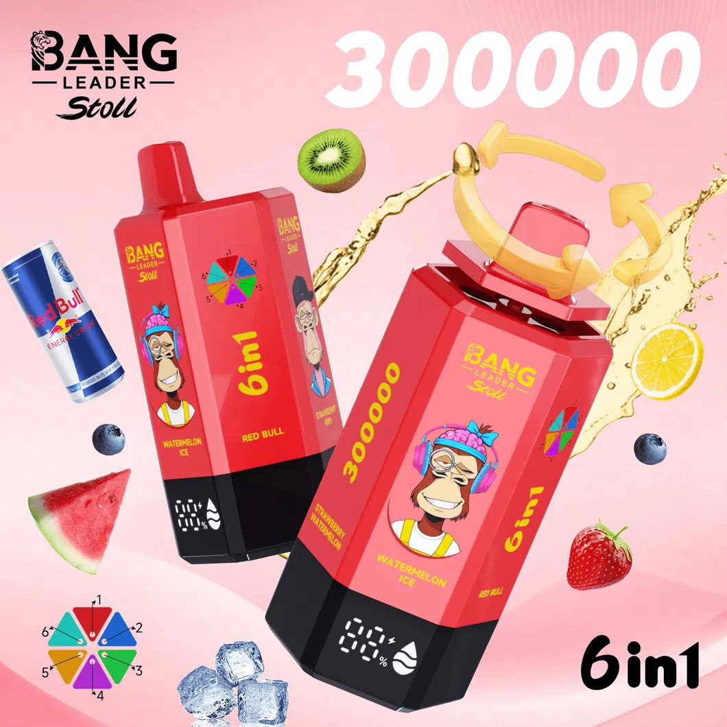 Original Bang Leader Stoll 300K 6in1 Vape Bood Low MOQ Vapers 2 Ml Liquid Boom Supermax 10000 Puff 100 High Gts Disposable Vape Bar Ecigator Vape