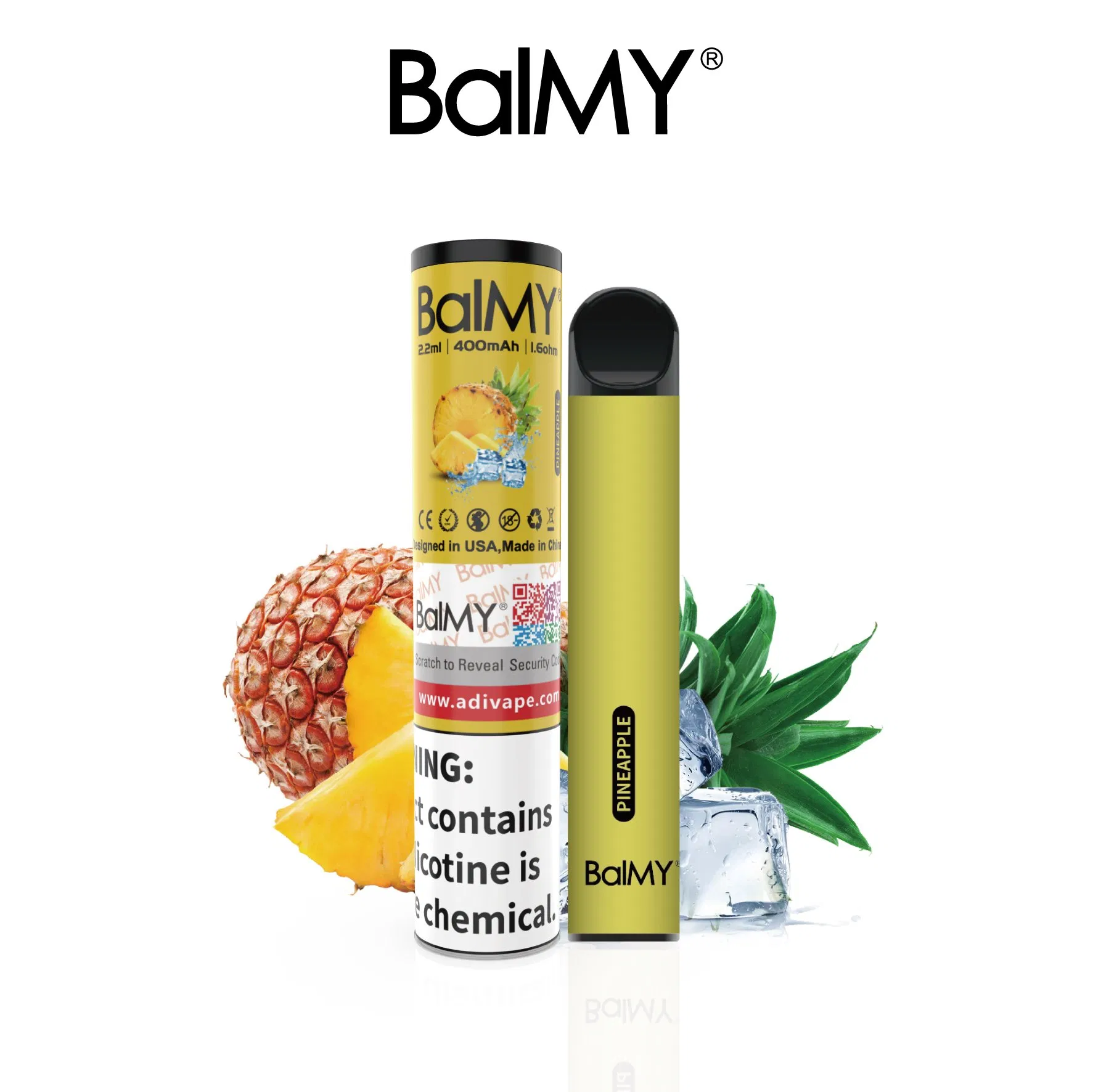 Balmy 500 Puffs Disposable Vape Without Liquid Also Can Customize Zero Nicotine Vape Pod