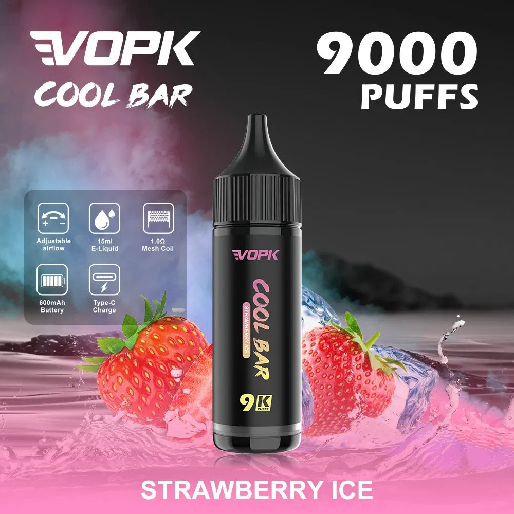 Vopk Cool Bar 9000 Puffs H 7000 Price Puff Vape 9K 20K 30K 60K 80K Salt Nicotine Vape Only Electronic Cigarette China Wholesale Vape