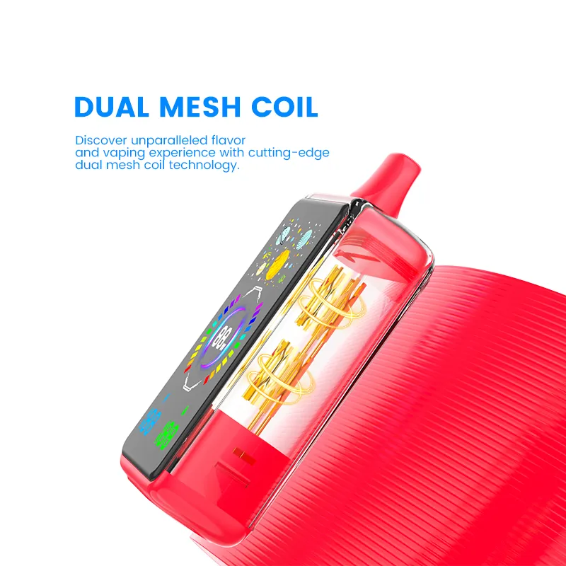 Disposable Vape 30K Puffs Pulse X Wattage Adjustable Dual Mesh Coil Full LED Screen