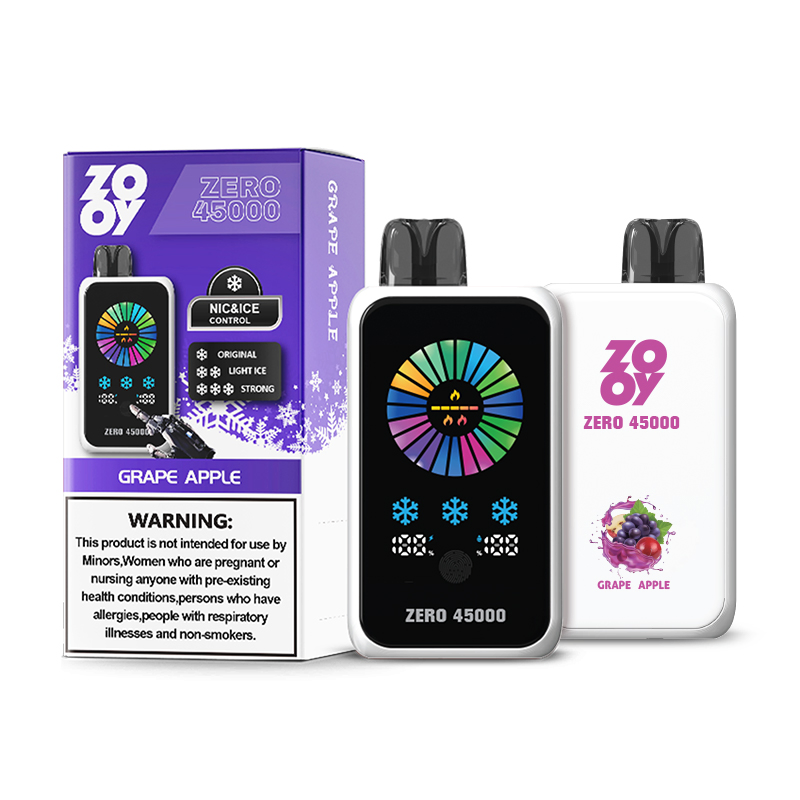 EU Warehouse 2-7days Original Vaper Zooy Zero 45K 45000 Puff Wholesale Disposable Vape Pen Liquid 20ml Rechargeable 0%2%3%5% Nicotine