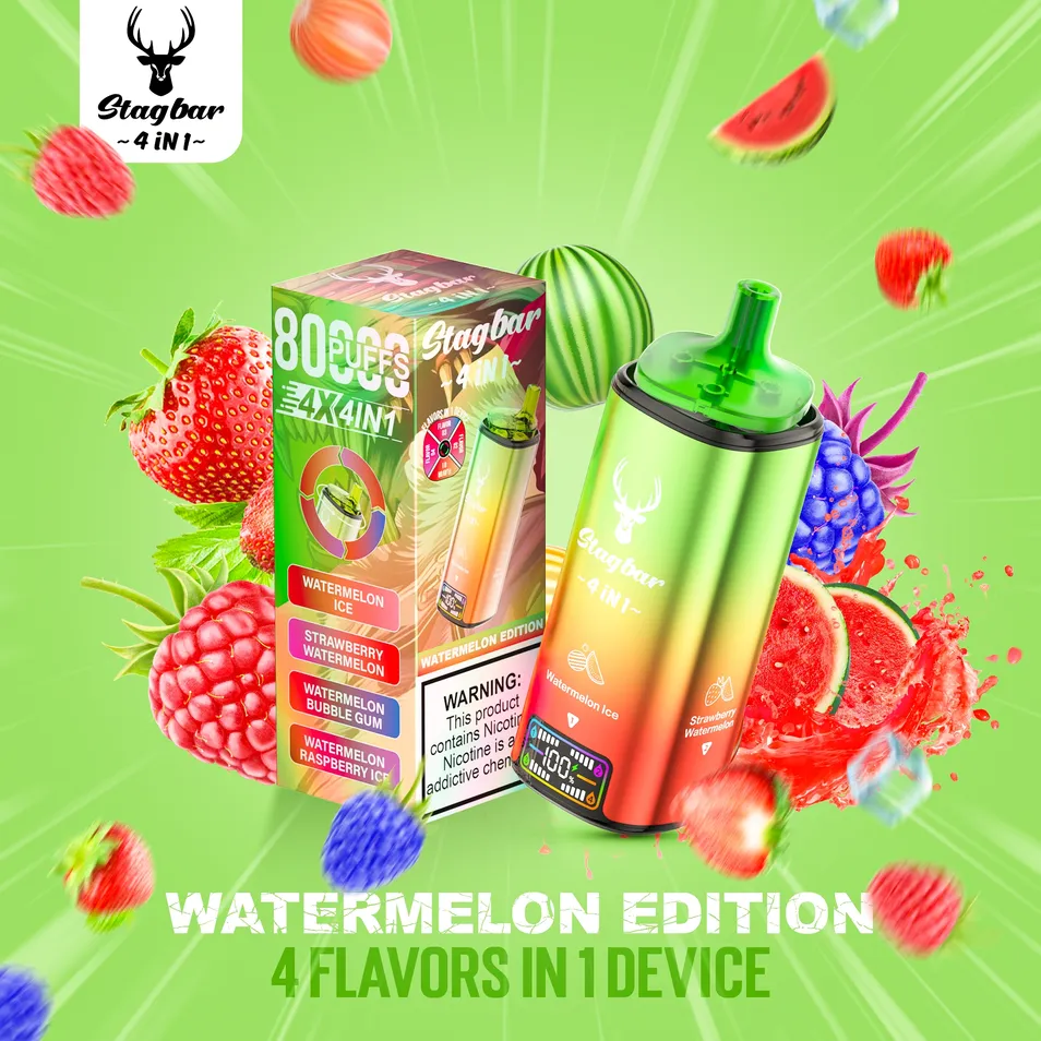 Stag Bar Prefilled Disposable Vape 4 in 1 80K 80000 Puffs details