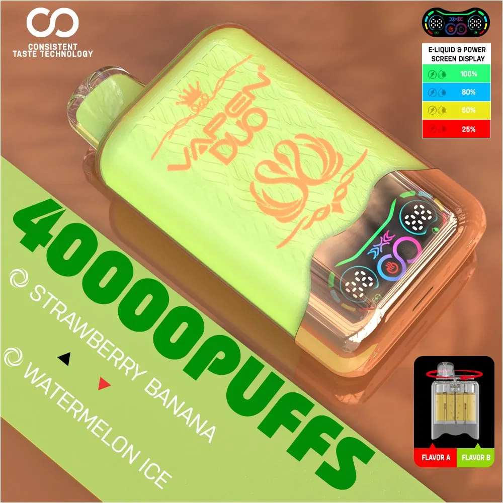 EU Warehouse Vape Vapen Duo Twins 40000 Puffs 40K Puff 2 Flavors in 1 I Vape Smart Disposable E-CIGS Display Screen Vape Pod Mesh Coil Wholesale