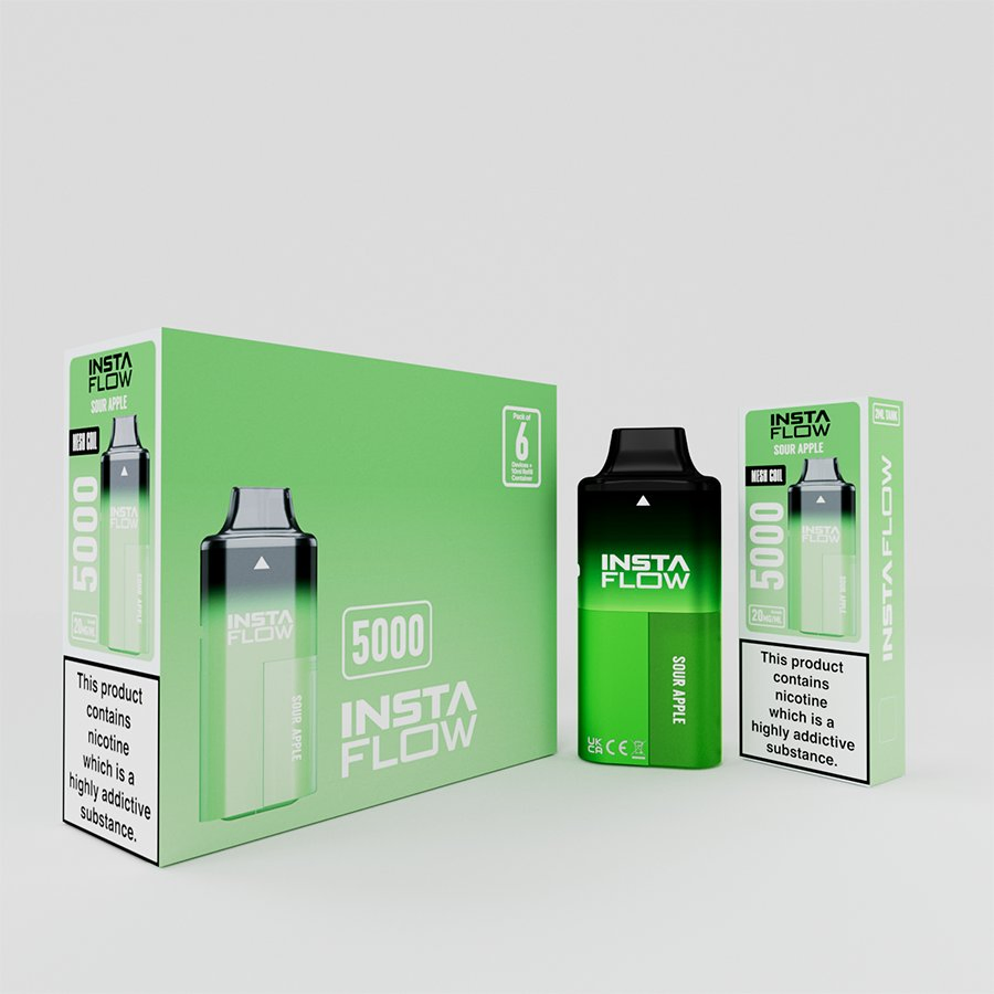 Insta Flow 5000 Puffs Prefilled 10ml Pod System Vape Kit Wholesale Airflow Adjustable E Cigarette Disposable Vaping Device