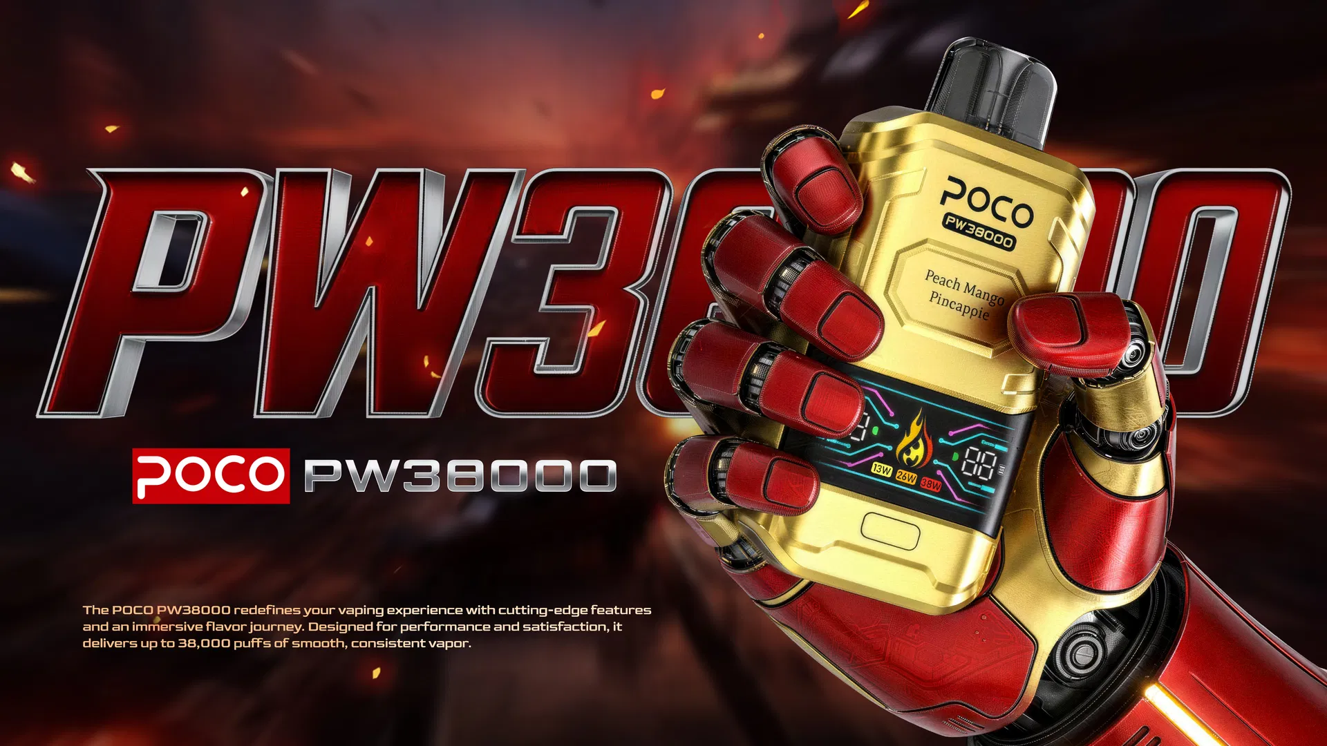 Poco Pw38000 Disposable Vape Specifications