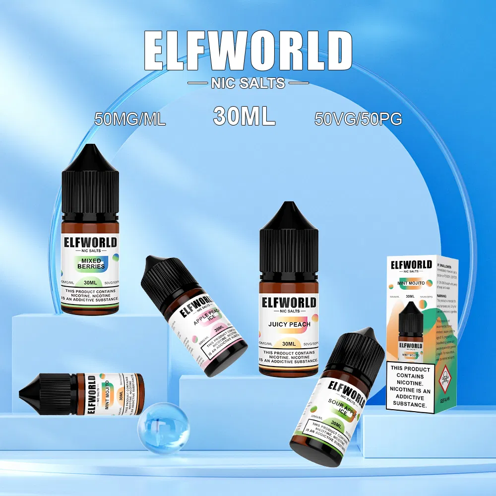 EU Warehouse Elfworld 30ml E Liquid 5% Nicotine Salt Disposable Vape Juice 50mg Oil Bottle