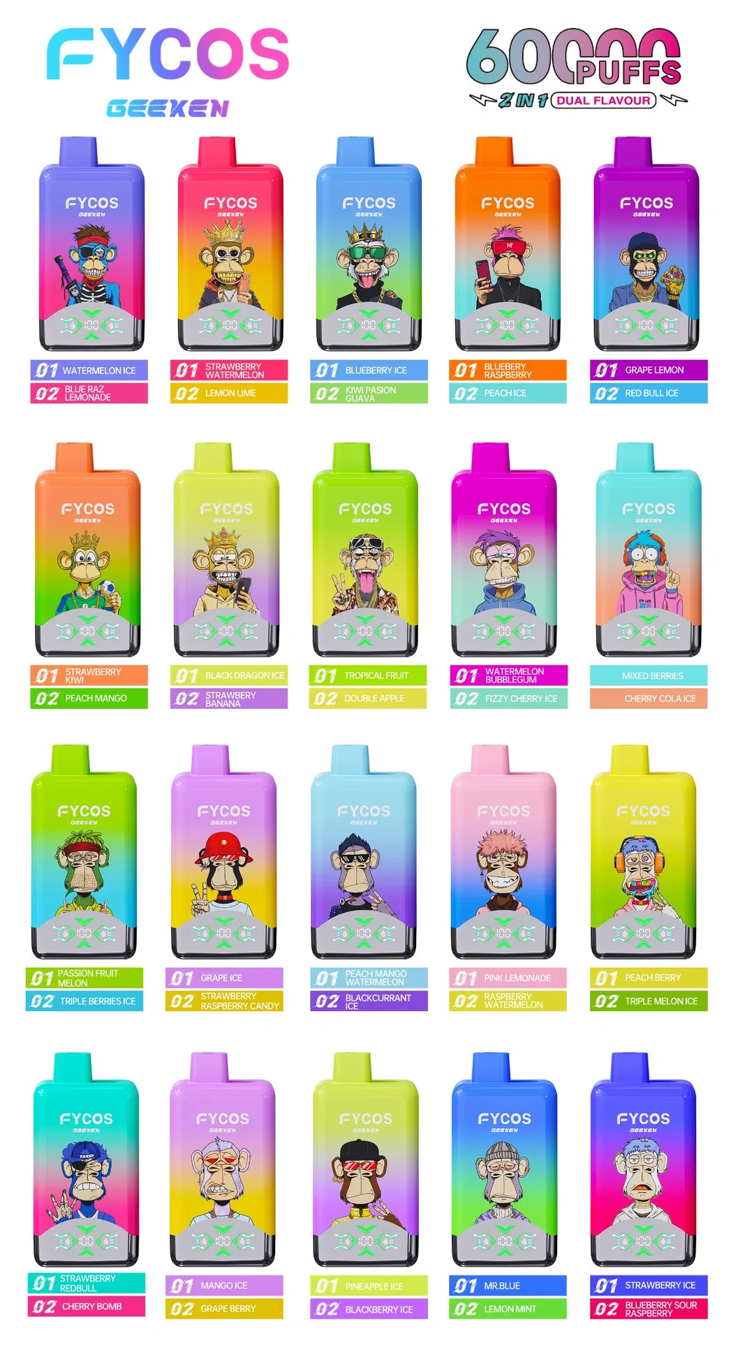EU Warehouse Vape Fycosin 60000 Puffs