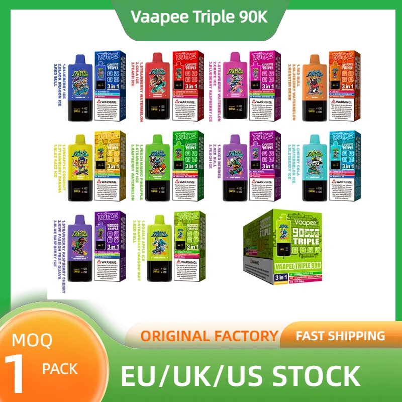 EU Warehouse Wholesale Vape Vapanda Triple Double Flavors 40K 50K 60K Puffs 3 in 1 E Hookah Charger Puff Bar 4 in 1 Mini Electronic E Cigarette Disposable Vape