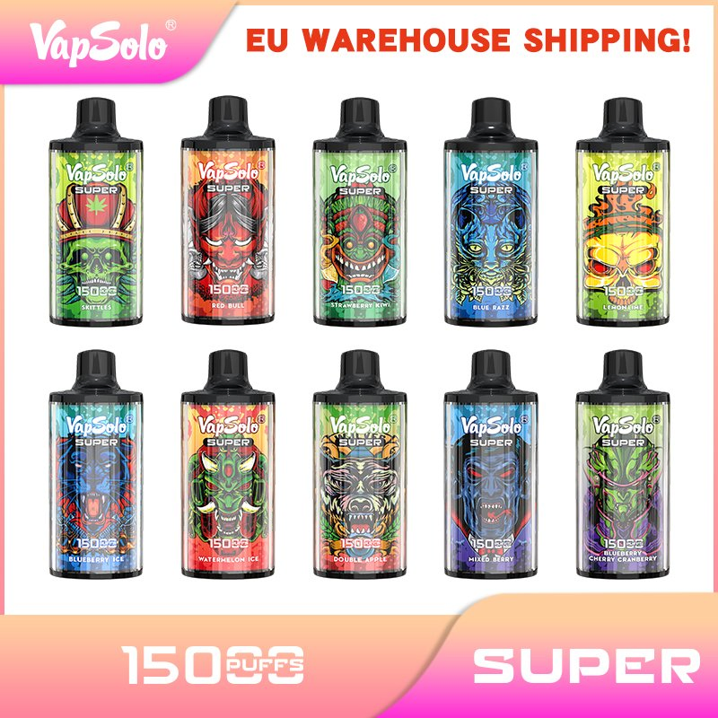 Vapsolo Electronic Cigarette Wholesale I Cheap Vape Tornado 15000 Bang Vaper King Randm 15000 Puffs Wape E Cigarette Recharger Mini EU Warehouse Disposable Vape