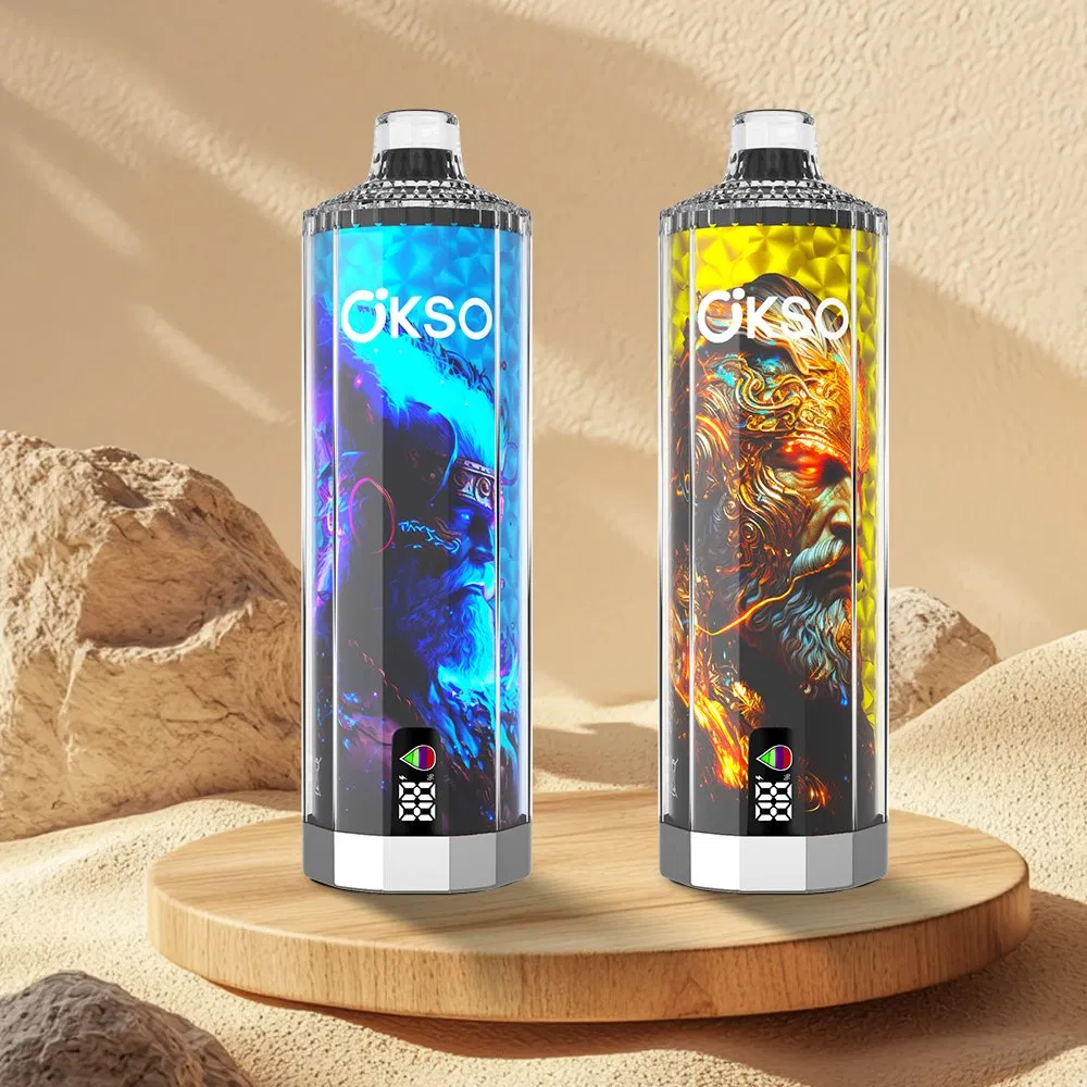 Wholesale Okso Shisha Hookah Mega 50K Puff Disposable Vape Triple Mesh 40ml Ejuice Liquid Airflow Adjustable with LED Display Nicotine Salt 50K Puff