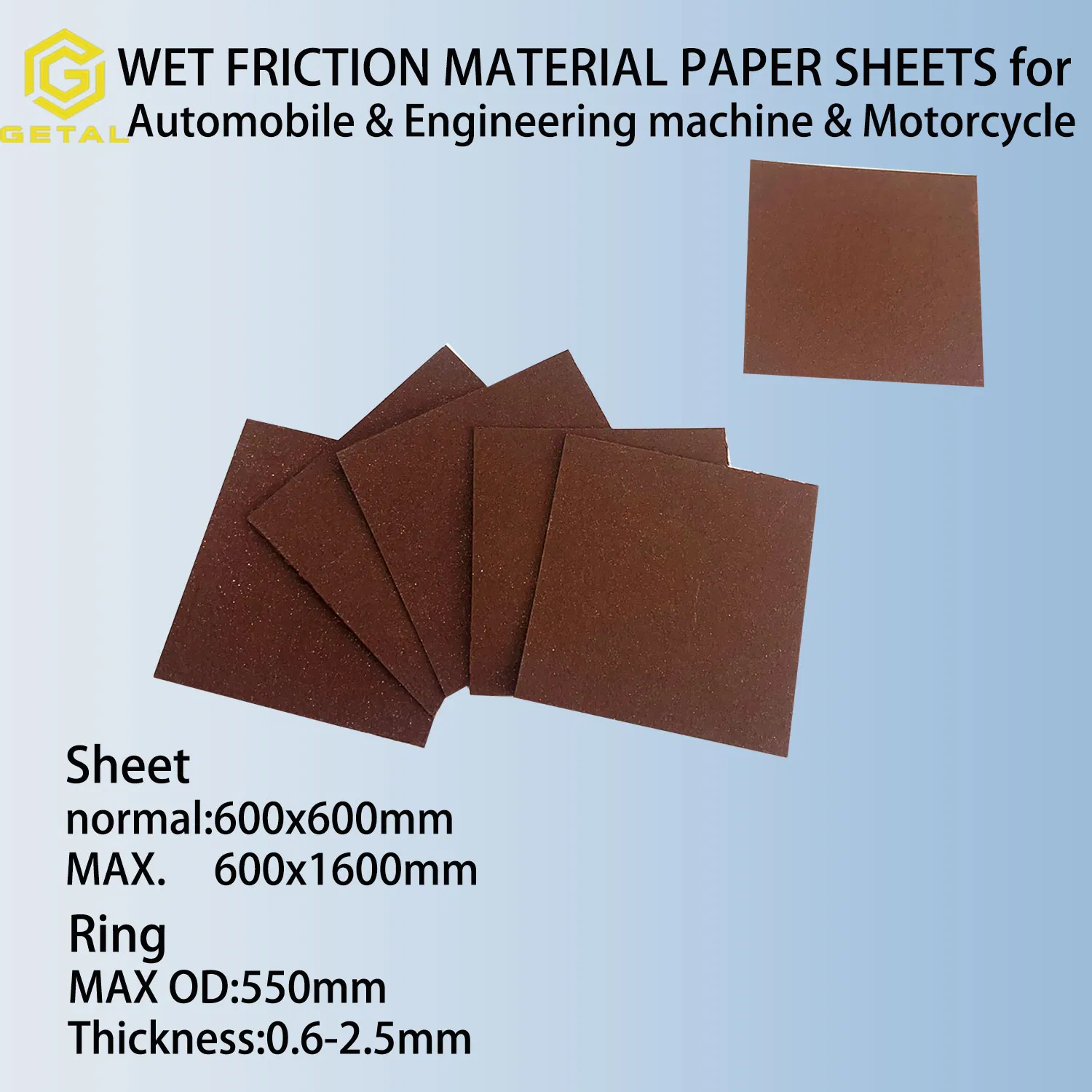 Auto Parts Mobile Crane Clutch Disc Kevlar Wet Paper-Based Material Paper Friction Lining