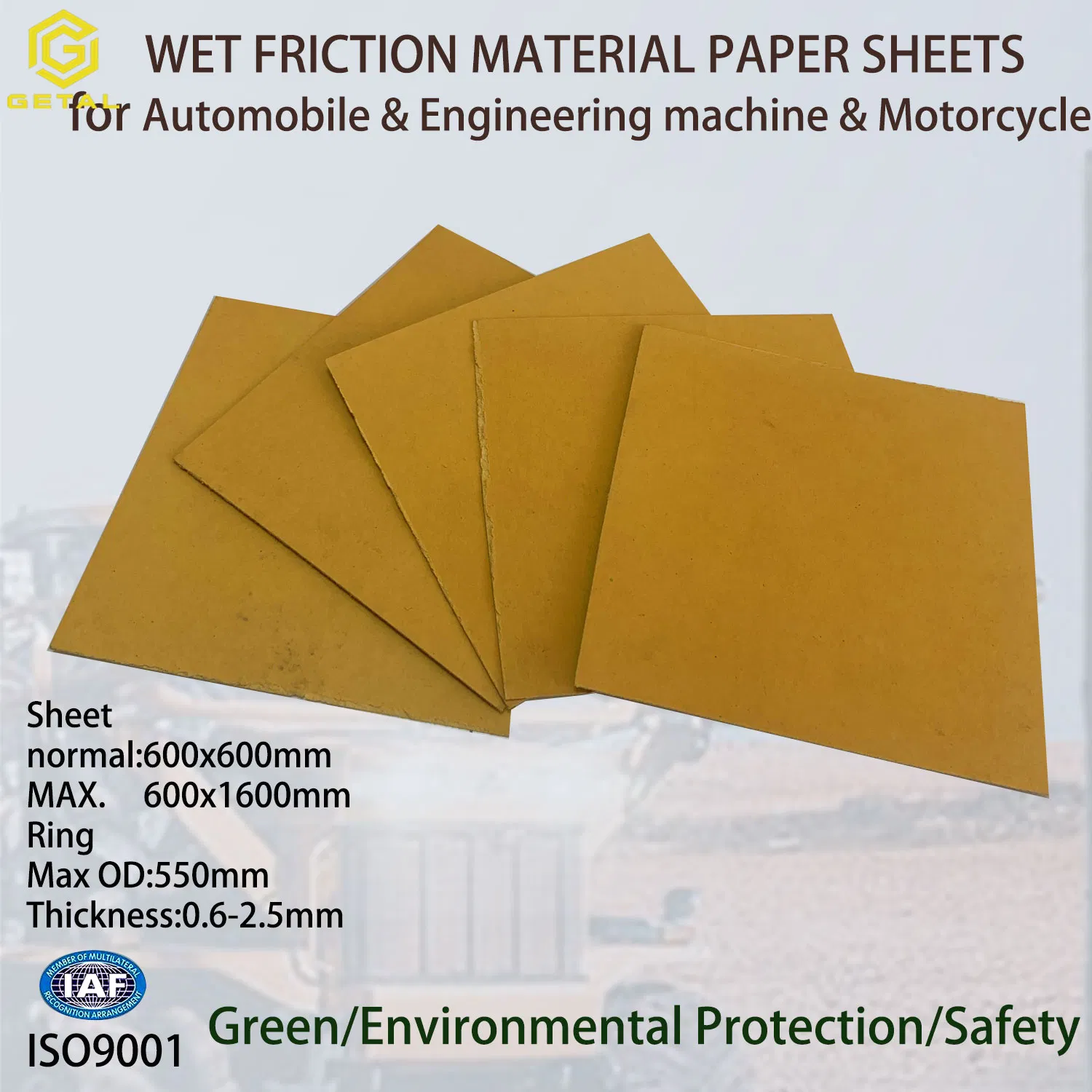 Auto Parts Mobile Crane Clutch Disc Kevlar Wet Paper-Based Material Paper Friction Lining