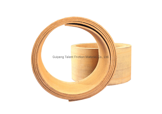 Riveting Reling Resin Brake Lining with Brass Wire, Width 1''-20'', Thickness 1/8''-1'' for Deck Marine, Clutches and Brakes, Grab Dredger