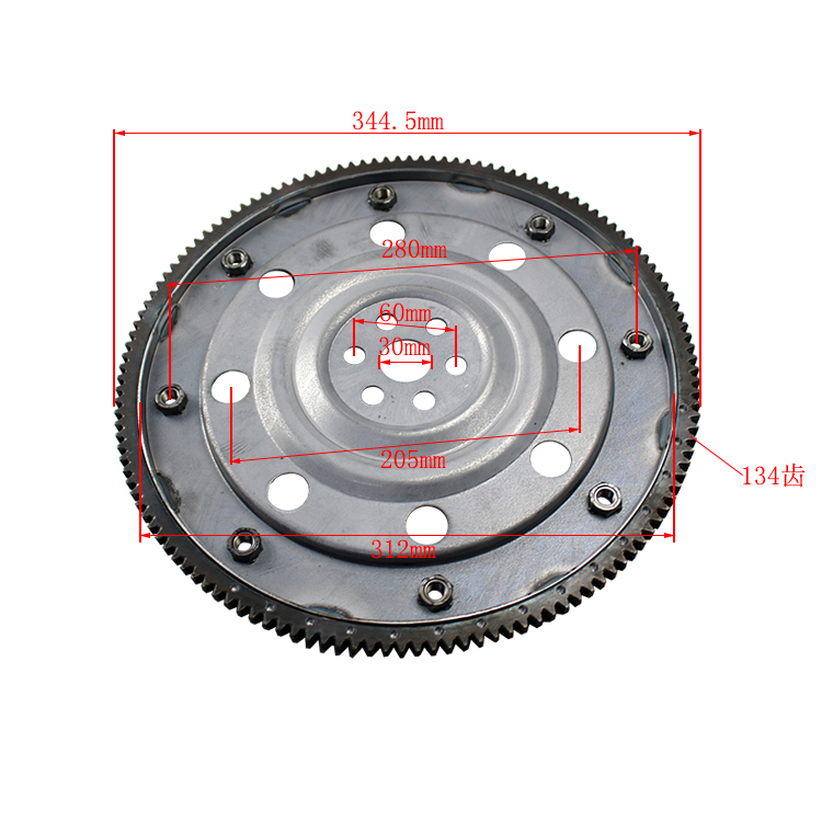 Nissan Original Forklift Spare Parts 134 Teeth Transmission Flywheel 12331-50K01 For H15 / H20 / H25 / K15 / K21 / K25 Engine