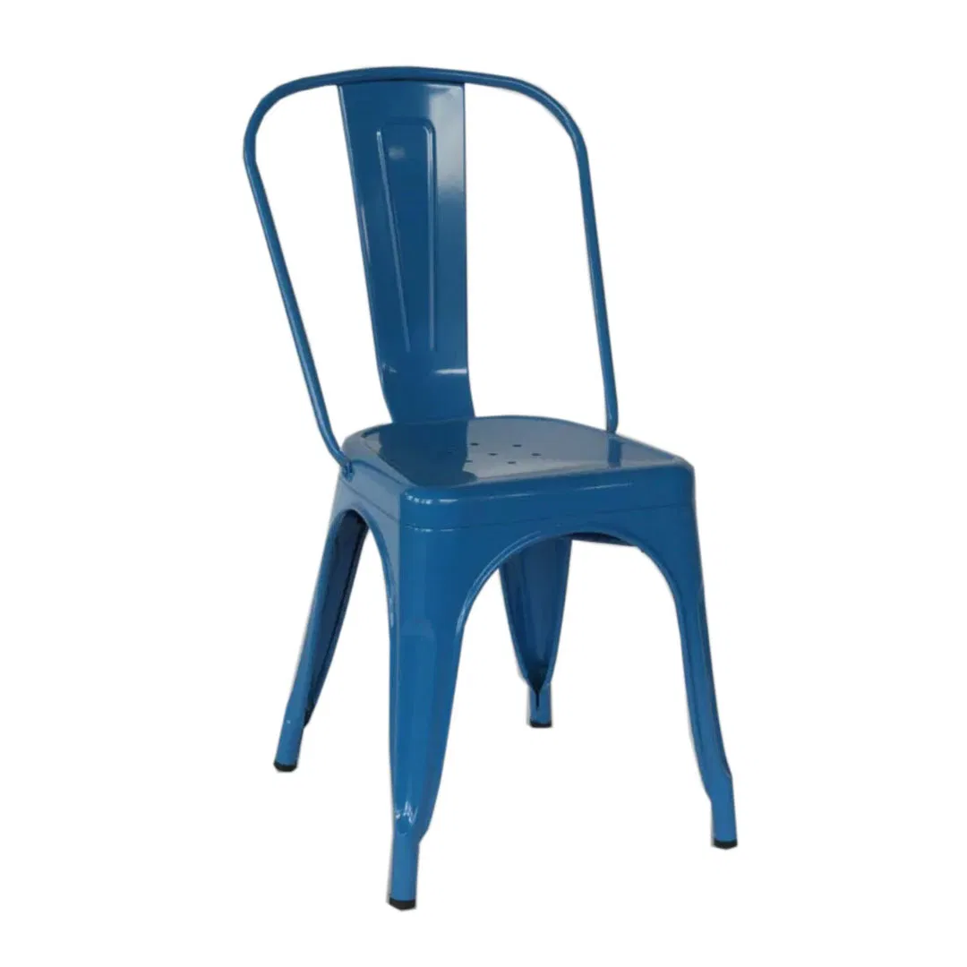 Metal Stackable Vintage Industrial Style Tolix Dining Chair for Restaurant Cafe-Red