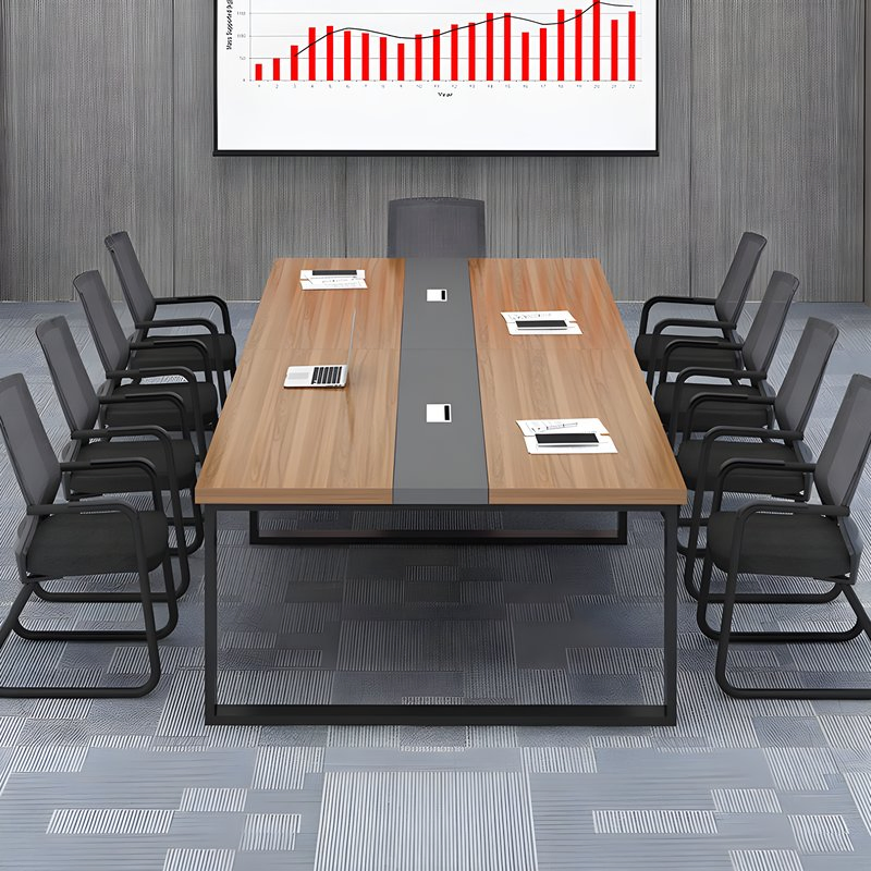 Office Furniture Conference Table Simple Large Panel Rectangular Long Office Meeting Room Table