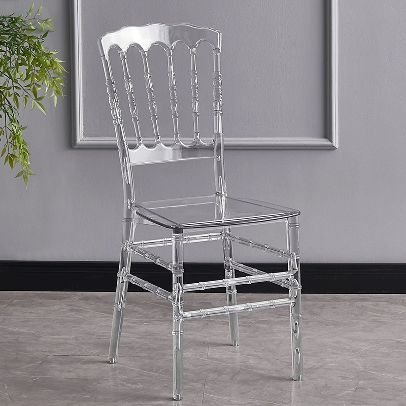 White Transparent Phoenix Napoleon Clear Crystal Plastic Acrylic Resin Tiffany Chiavari Wedding Chair