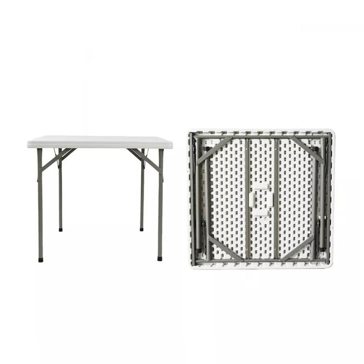 Wholesale Heavy Duty 4 Seaters Outdoor Camping Garden Square Folding Plastic Table