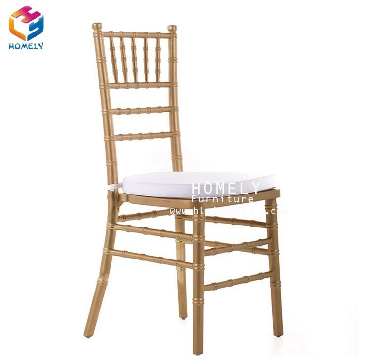 Wedding Used Stacking Metal Chiavari Chair with Cushion