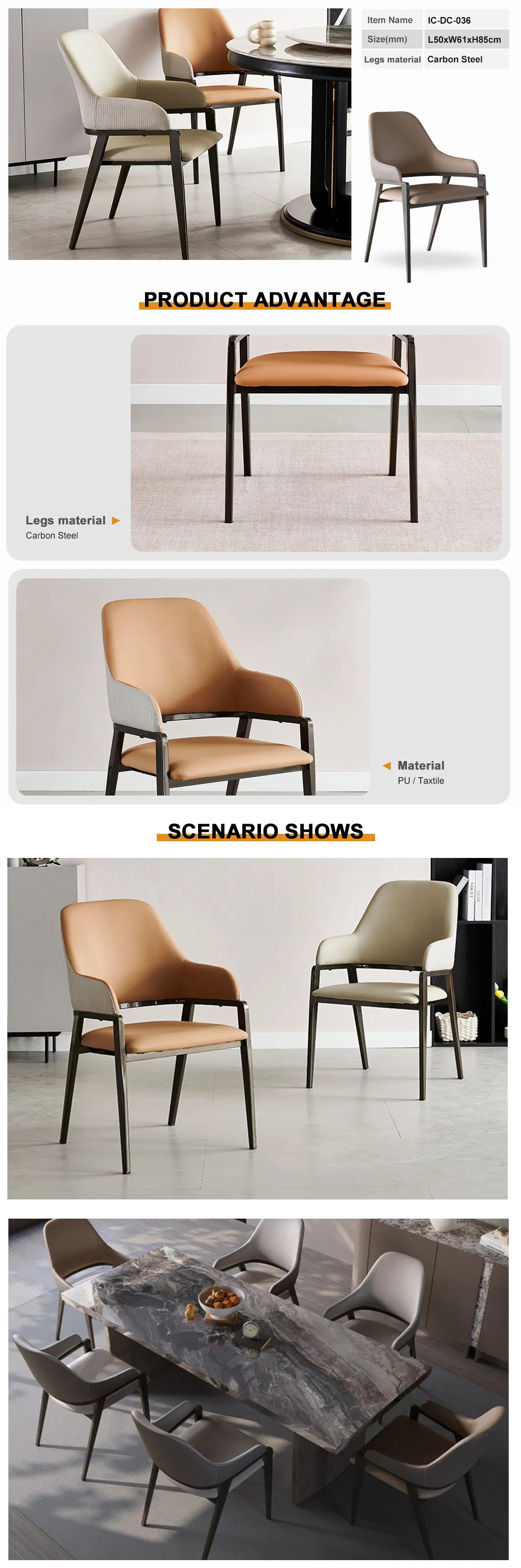 Sintered Stone Dining Chair