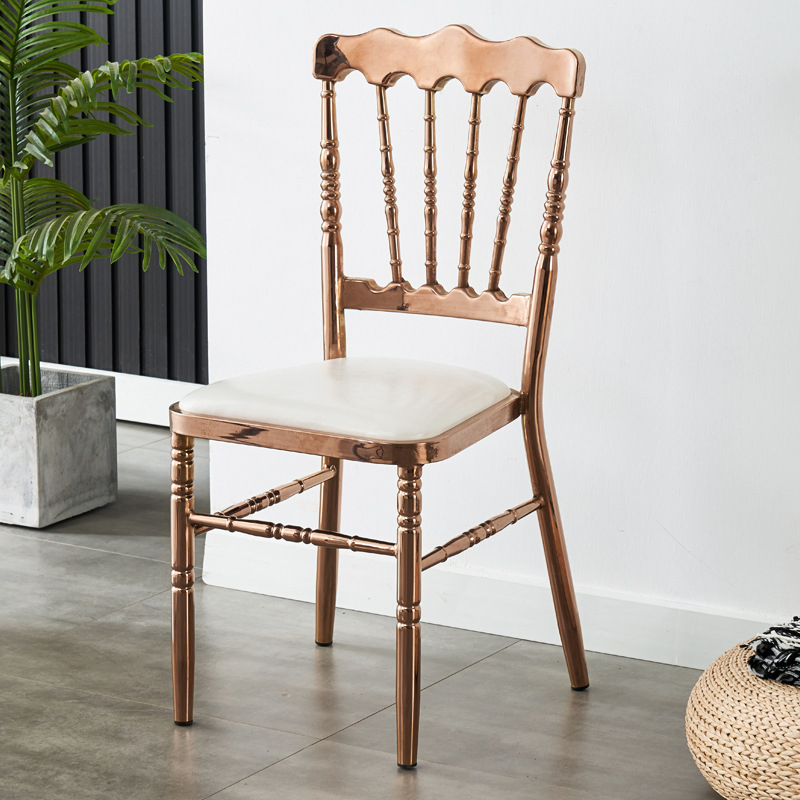 New Design Noble Customized Metal Party Banquet Dining Wedding Chiavari Chairs