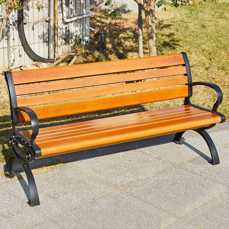 High Quality Cast Aluminum Outdoor Weather Resistant Garden Park Long Bench Chair