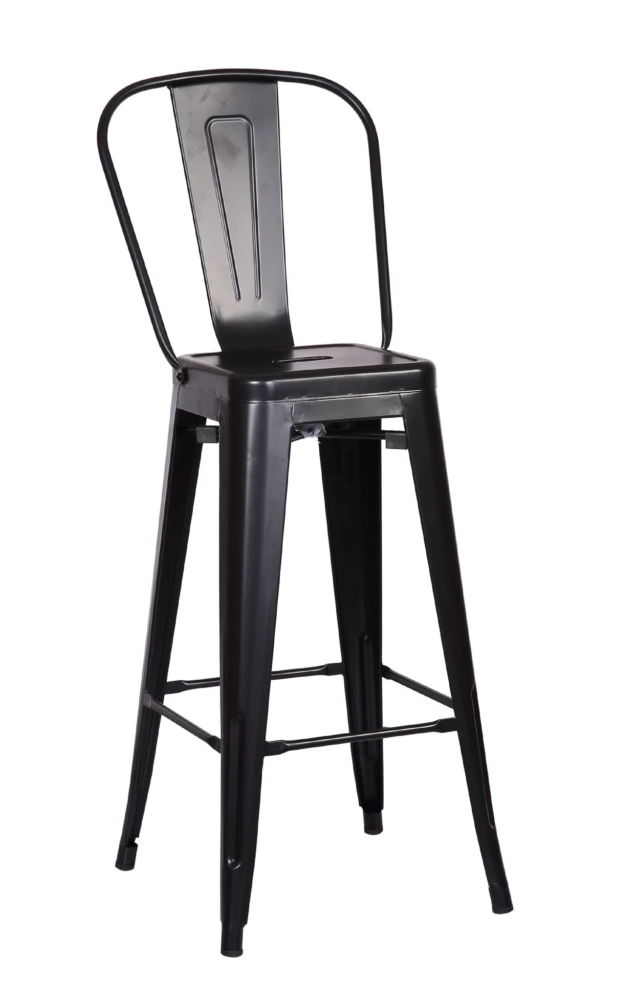 OEM American Loft Industrial Simple Style Metal Iron Black Bar Stool