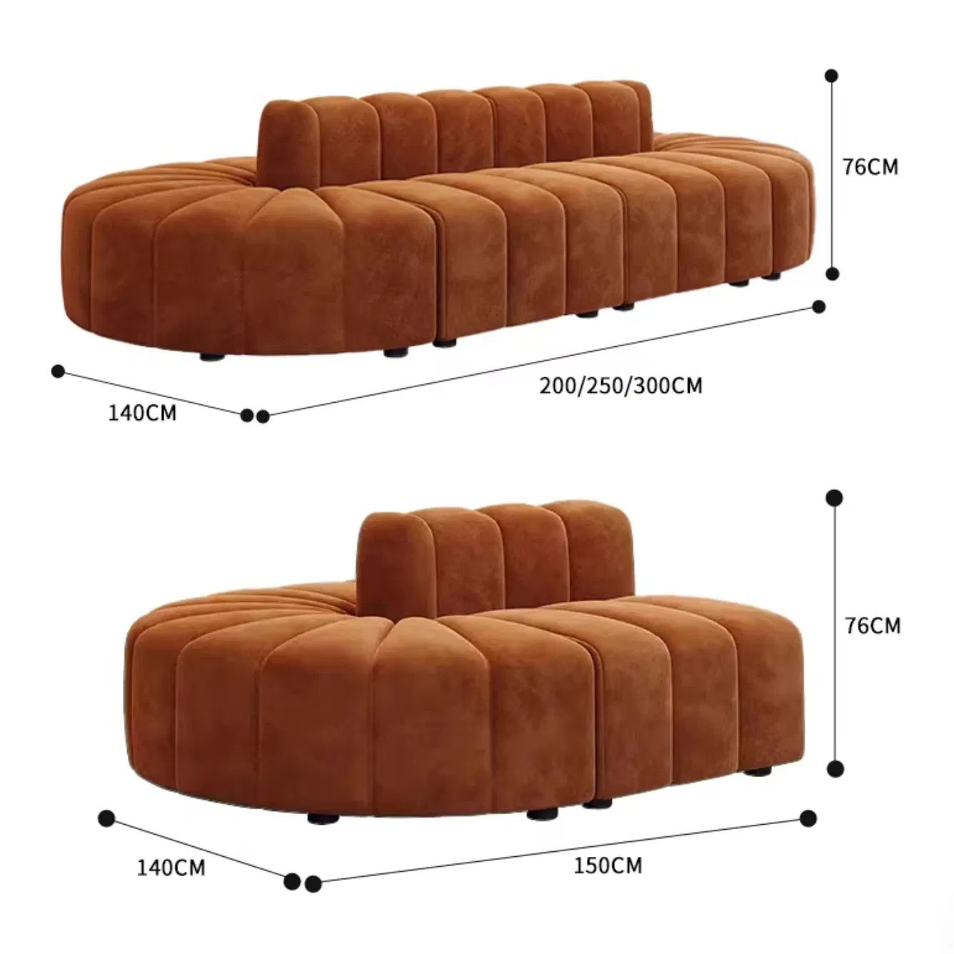 Double Sided Booth Sofa for Dessert Shop, Tea Shop and Retail Store