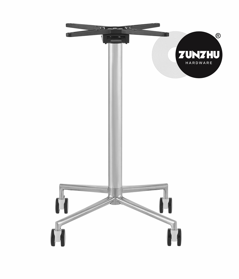 Round Movable Fold Away Lecture Folding Collapsible Flip up Top College Study Table with Castors