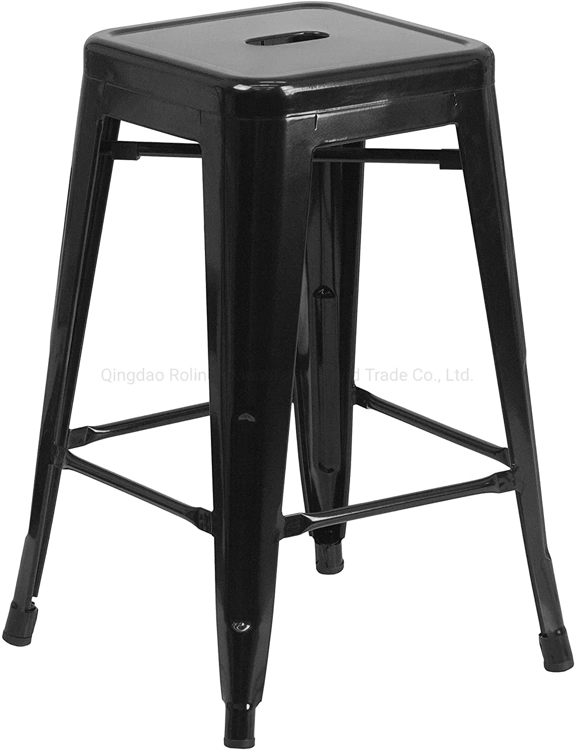 Modern Home Industrial Stackable Dining Cafe Restaurant Cafeteria Bistro 30" Contemporary Steel Tolix-Style Barstool