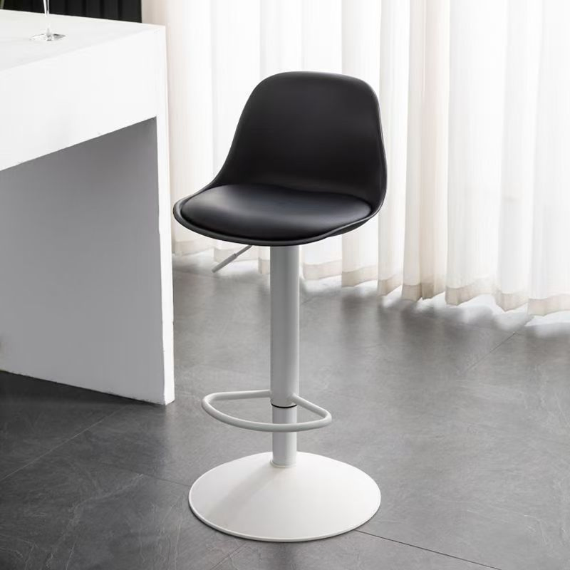 Industrial Style Patchwork Bar Stool with Sturdy Powder Coated Frame