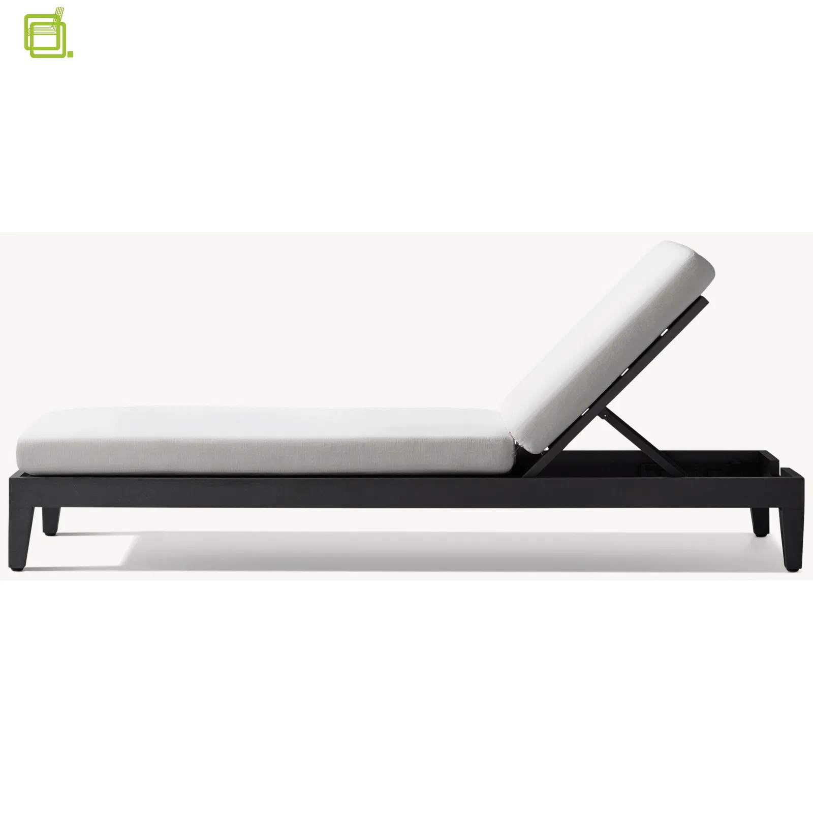 Luxury Poolside Chaise Lounge Waterproof Cushion Outdoor Aluminum Frame Sun Lounger