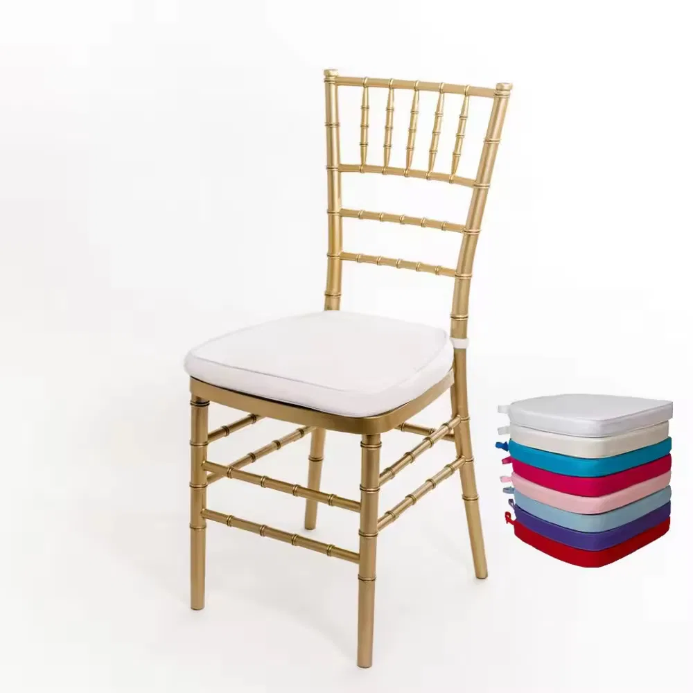 Wholesale Chiavari Chair for Apartment Durable Metal Steel in Gold for Wedding Hotel Hall Celebration Party Villa Park