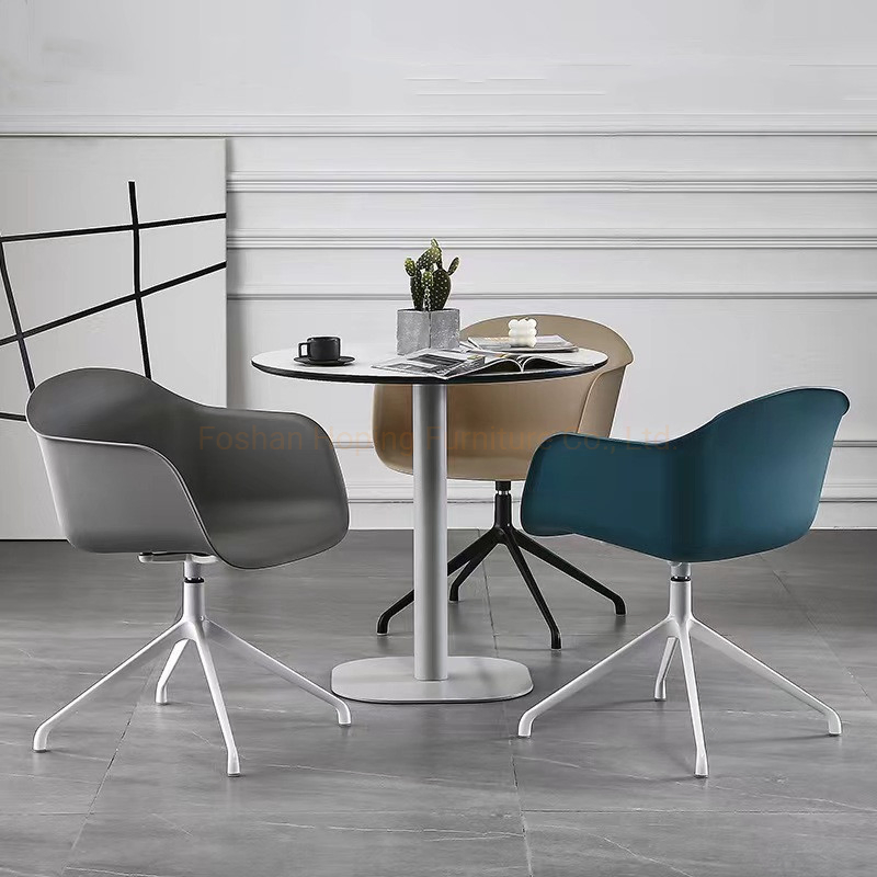 Office Furniture Coffee Bar Buffet Glass Round Coffee Table with Metal Base Restaurant Dining Room Chairs Revolving Chair