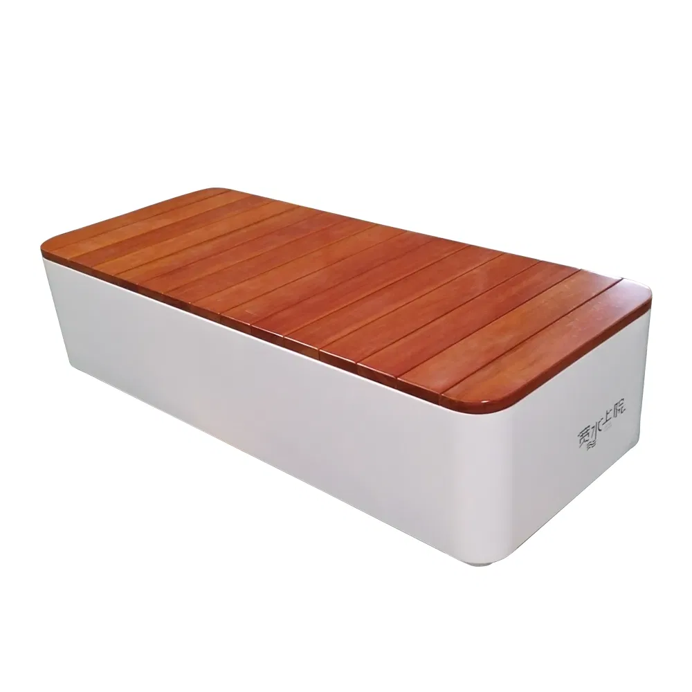 Outdoor Hotel Resort Garden Park Benches Without Backrest Villa Weather Resistant Steel Frame Patio Gym Bench