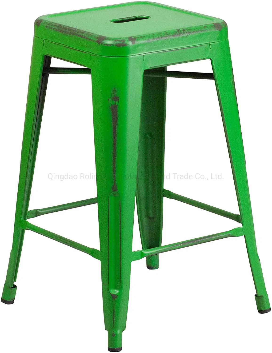 Modern Home Industrial Stackable Dining Cafe Restaurant Cafeteria Bistro 30" Contemporary Steel Tolix-Style Barstool